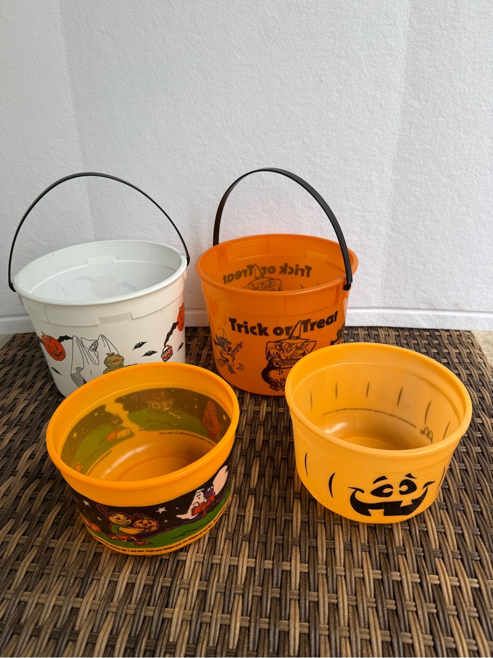 Vintage Halloween Trick Or Treat Buckets Pails Lot McDonald's Myrle's 80s 90s